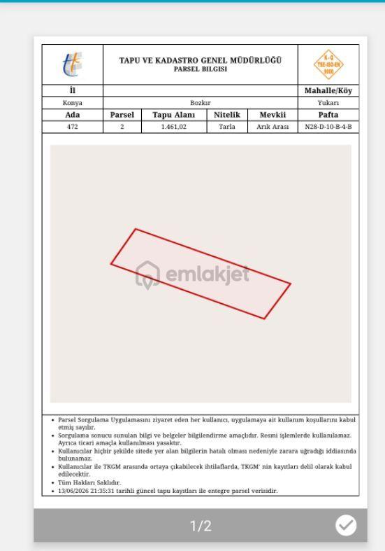 Şirin Gayrimenkulden Bozkırda Satılık İmarlı Arsa 3