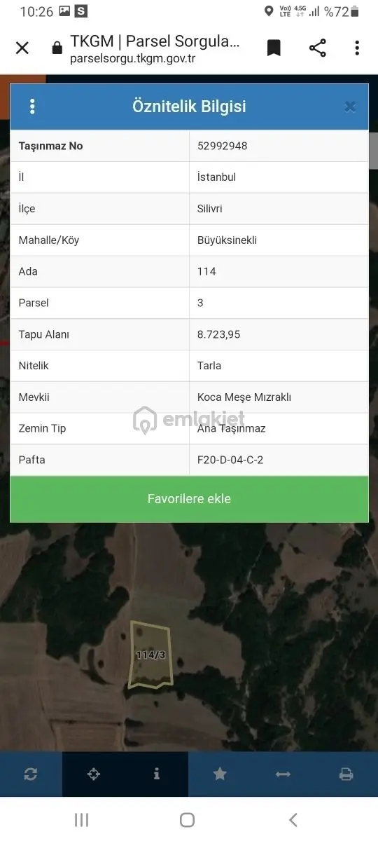 Silivri Büyüksineklide Tek Tapu Atay Emlak Tan Satilik 1