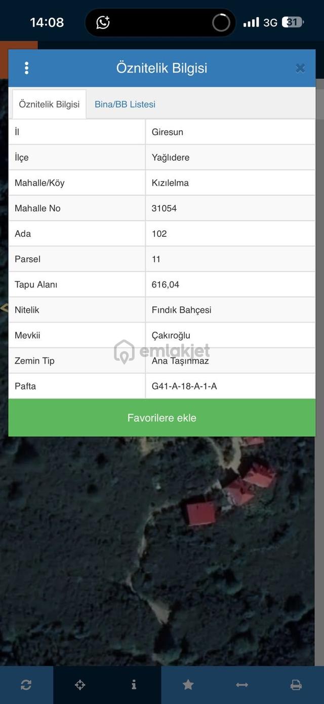 Giresun Yağlıdere Kızılelma'da Satılık Fındık Bahçesi 3