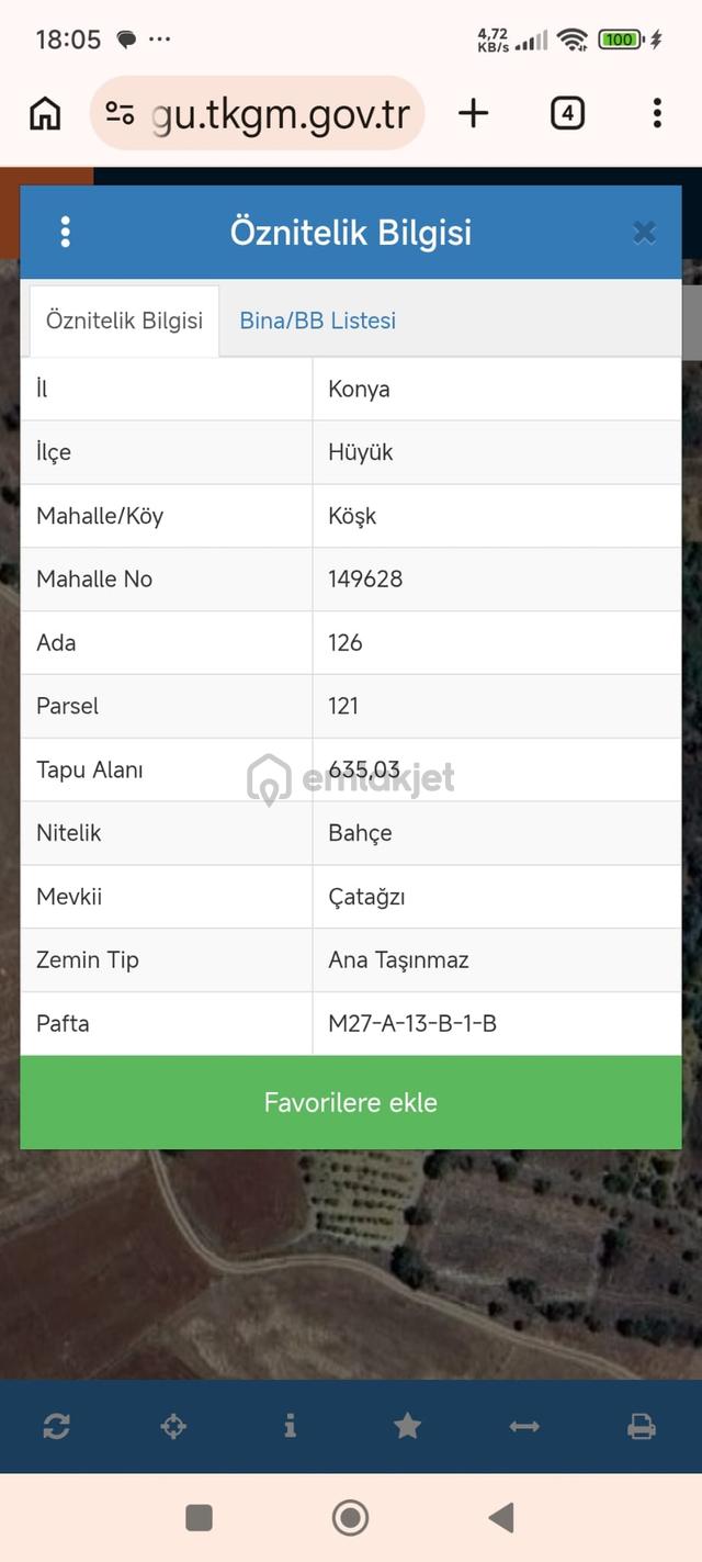 Satılık Tarlalar –konya/ Hüyük / Köşk Mahallesi 4