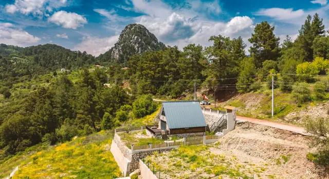 Kemer Yaylası'nda Deniz Manzaralı, Emsalsiz Taş Villa 5