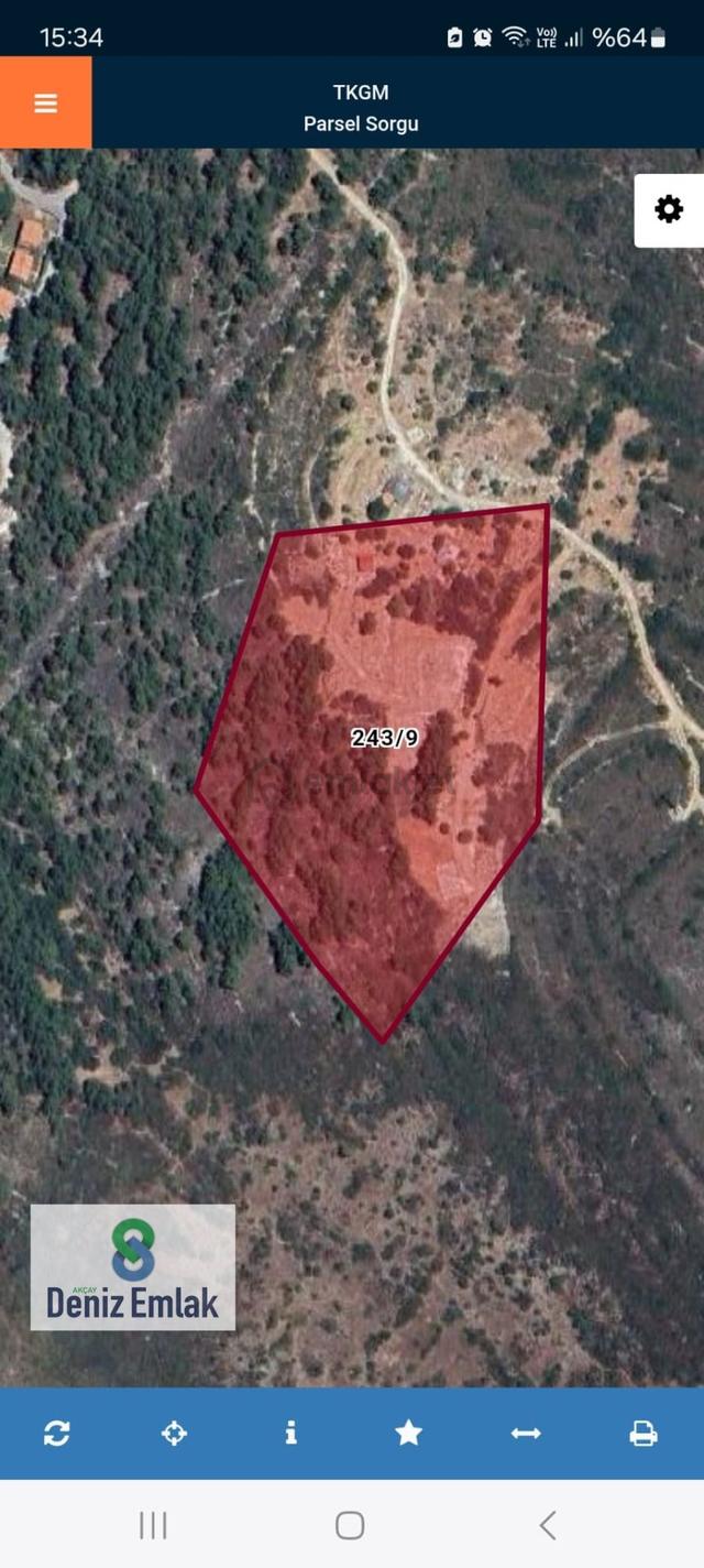 Denizden Çeşme Germiyanda Deniz Manzaralı Satılık 200 M2 Tarla. 4