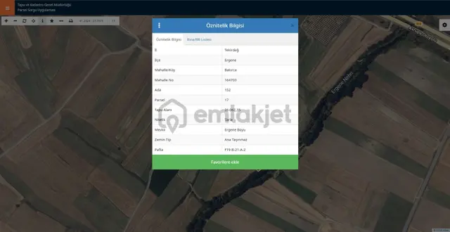 *tekirdağ Ergene De Fırsat Kazançlı Otoyola Yakın Satılık Tarla* 1