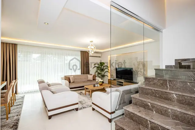 Alanya / Kestel | Denize Sıfır | Deniz Manzaralı 2+1 Bahçe Dubleks 3