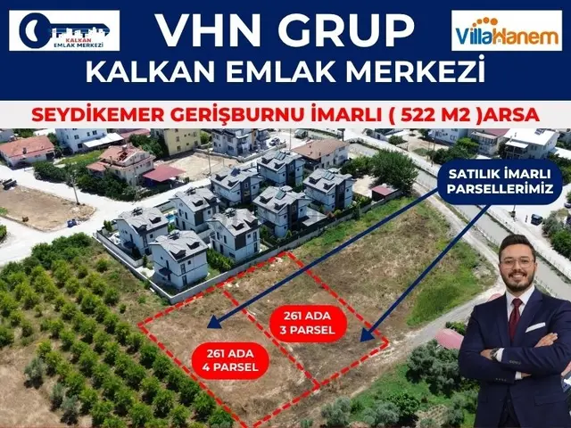 Seydikemer Gerişburnu İmarlı 522 M2 Parsel 1