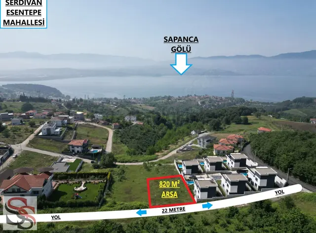 Serdivan Esentepede Eşsiz Göl Manzaralı 820 M2 Villalık Arsa 1
