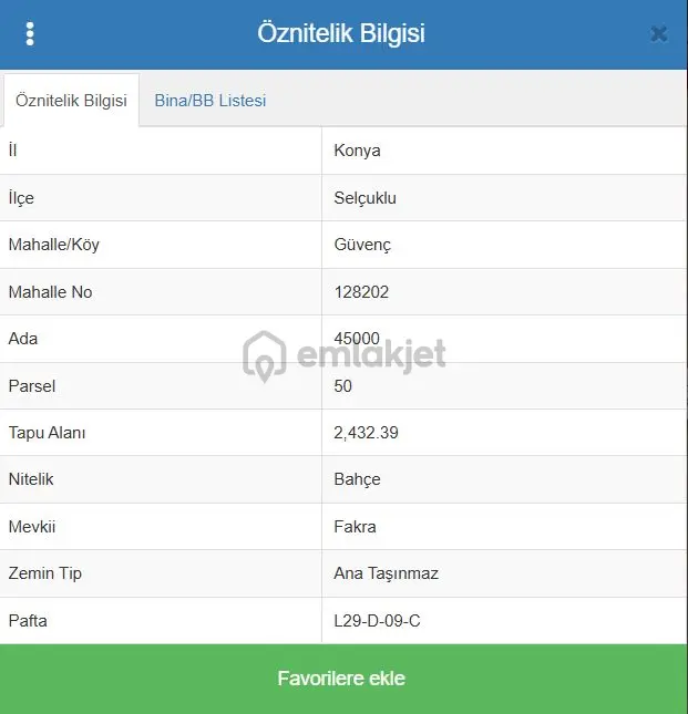 Emin Gyo'dan Güvenç Mahallesi Satılık 2,432 M² Müstakil Tapulu Bahçe 1