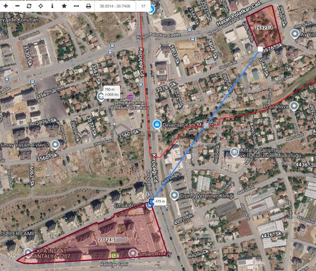 Baraj Mahalle'sinde Anayolda 4 Tarafı Yol 1306m² Ticari+konut 2