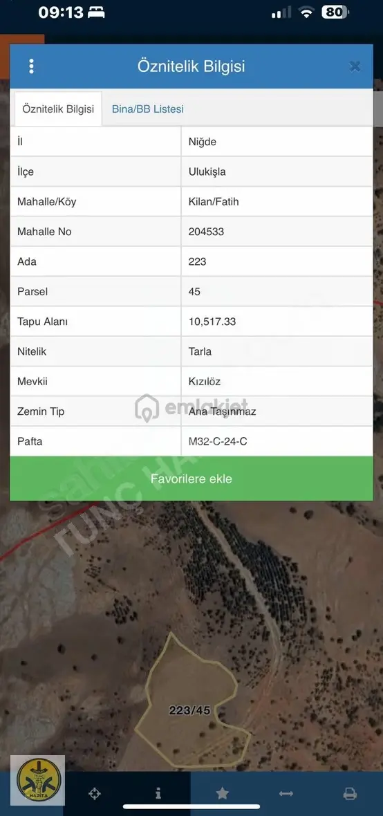 Yatırımlık Tarla