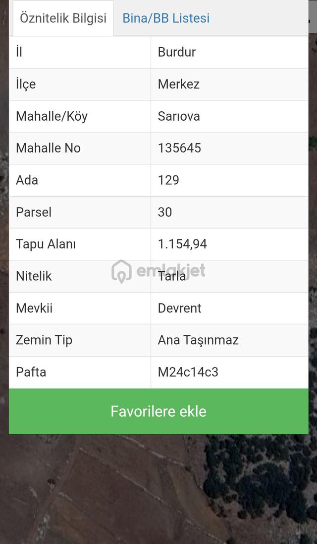 Wisrem'den Sarıova'da Satılık 1.154 M² Tarla 5