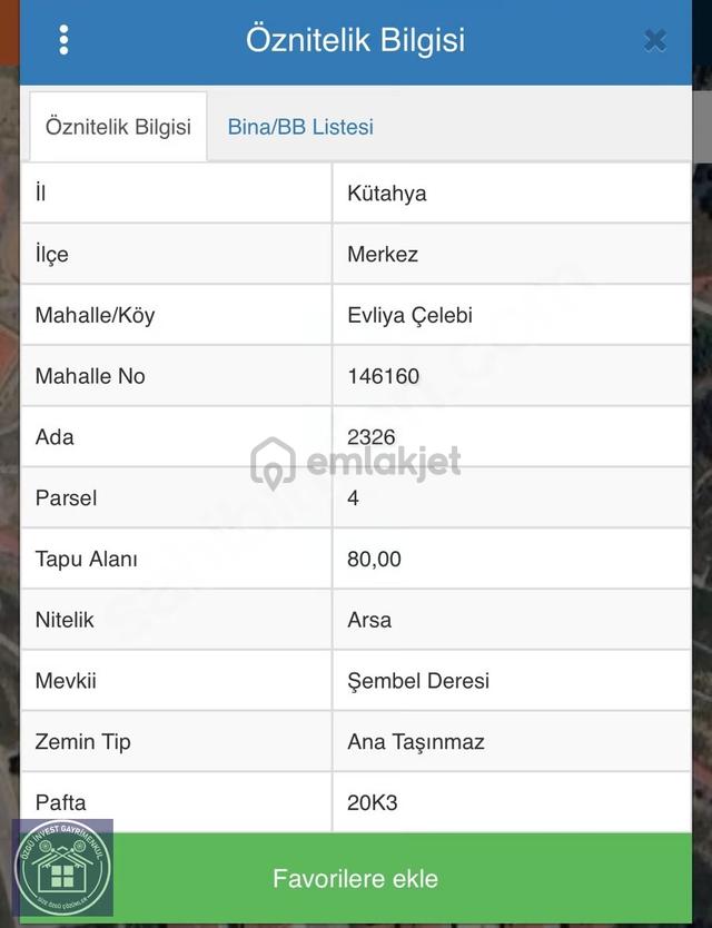 Özgü'den Şehir Hastanesi Yakını Satılık Arsa 1