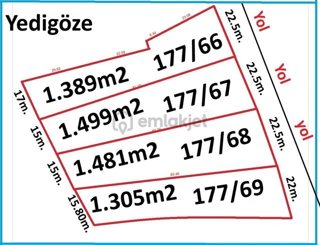 *nova* Yedigöze'de Ev Yapına Uygun 4 Adet İmarlı Bitişik Arsa 1