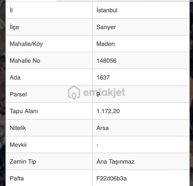 Madende Satılık İmarlı Hisseli Arsa 2