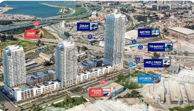 Megapol İzmir'de 1+1 Balkonlu Ofis Ve Daire Kullanımlı Kiralık 2