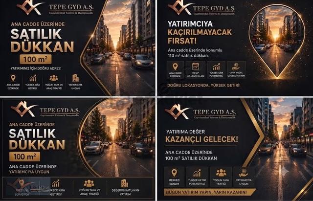 Tepe Gyd.'den,osmangazi Cadde Üstü,geniş M2'li,satılık Dükkan 1