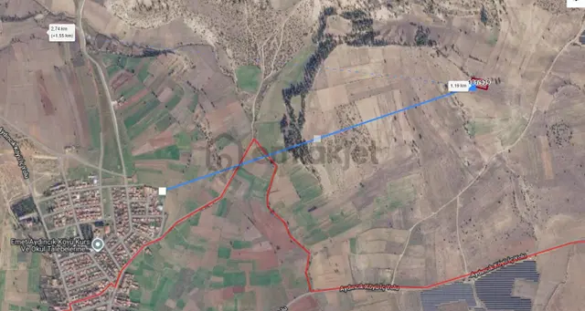 Kütahya Emet Aydıncık Meydan'da Tek Tapu 1.800 M² Satılık Arazi 2