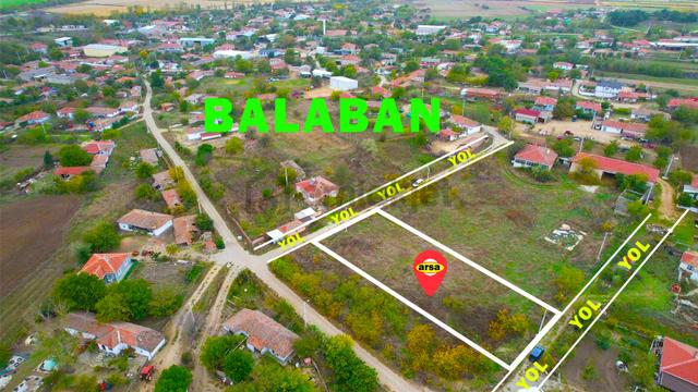 Edirne Uzunköprü Balaban'da Köy İçi Tek Tapu 1035 M2 İmrlı Arsa 4