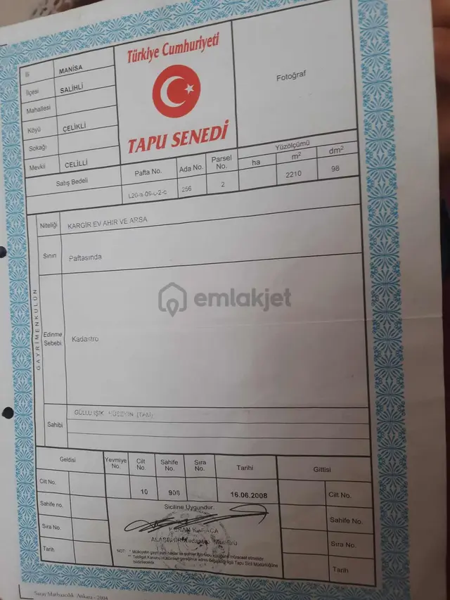 Manisa Salihli Çelikli Mahallesinde Satılık Bağ, Tarla Ve Arsa 3
