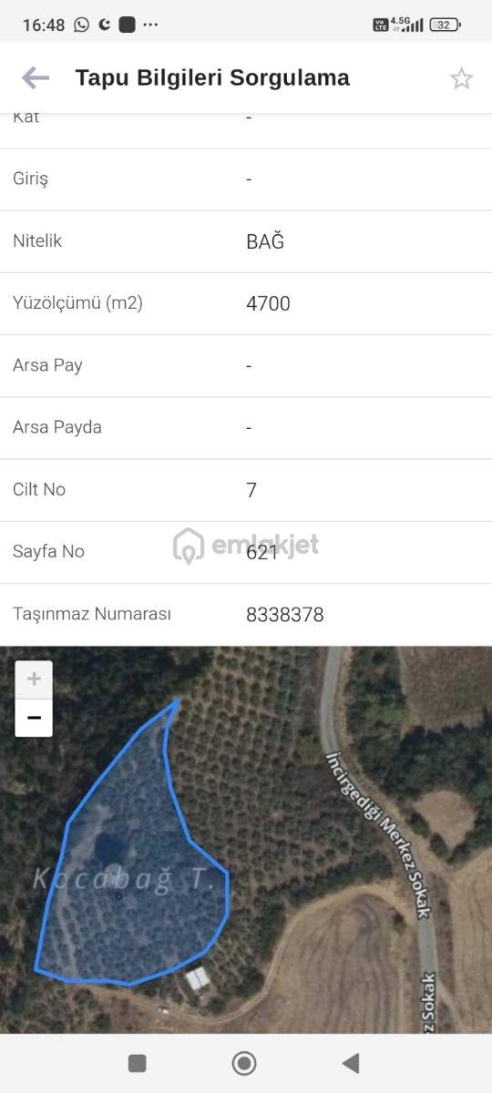 Aydın'dan Tarsus İncirgediği'nde 4700 M2 Fırsat Satılık Arsa 3