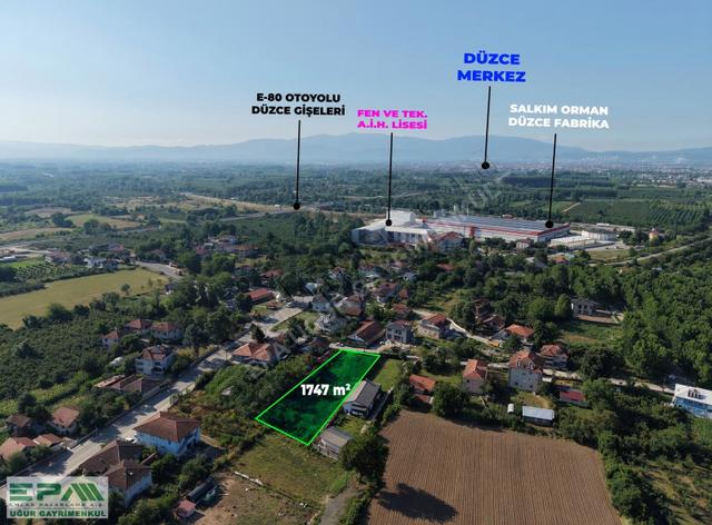 Epa Uğur'dan E-80 Gişelere 1 Km Mesafede 1747 M² İmarlı Arsa 2
