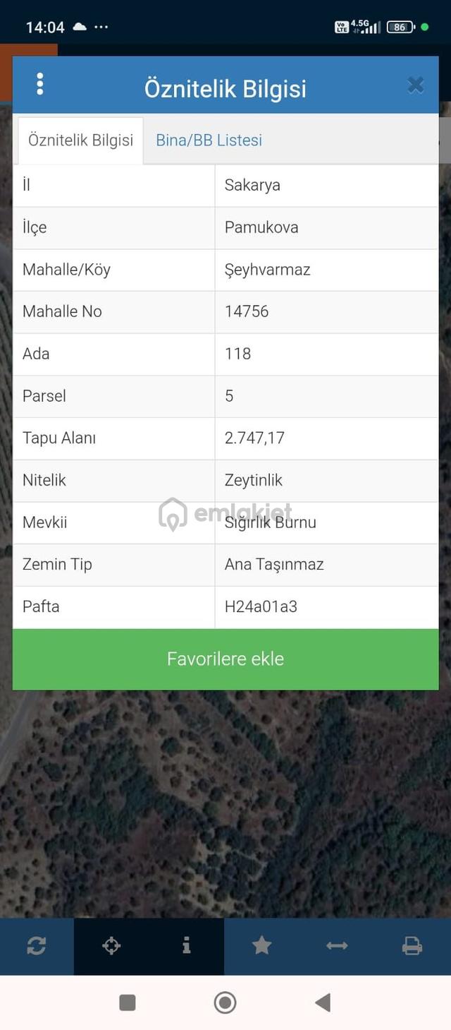 Pamukova Şehvarmaz Köyü 2747 Metrekare Satılık Zeytin Bahçesi 3