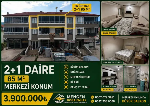 Mengen Türkbeyli De Merkezi Konum Satılık 2+1 Daire 1