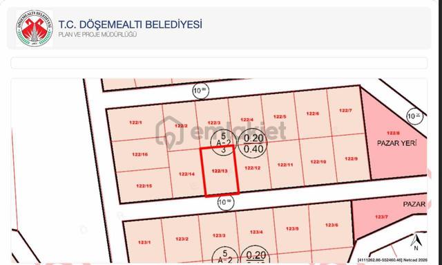 Döşemealtı Kovanlık Mah 'nde Satılık 603 M² Villa Arsası ! 3