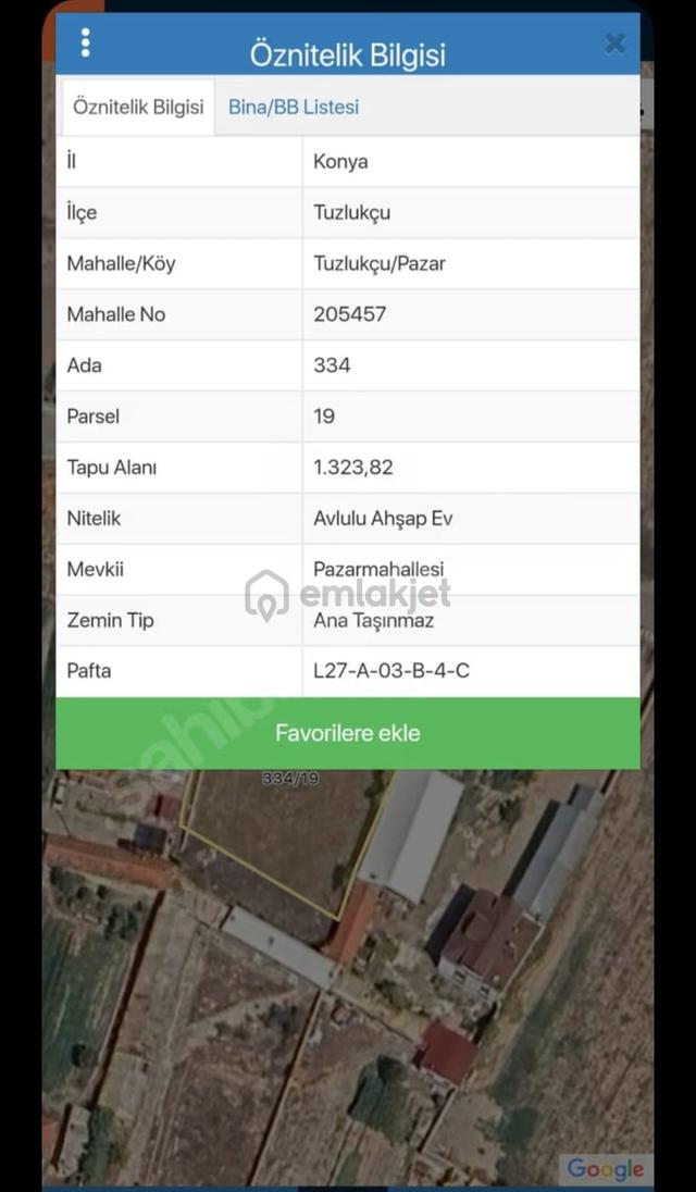 Sahibinden Tuzlukçu Pazar Mahallesi Satılıķ Arsa Avlulu Ahşap Ev 3