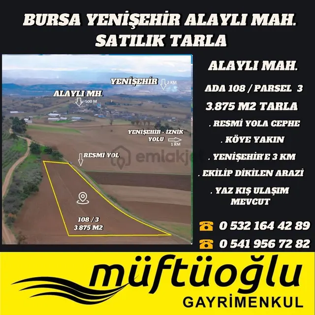 Müftüoğlu'ndan Yenişehir Alaylı Mh. Satılık Tarla 2