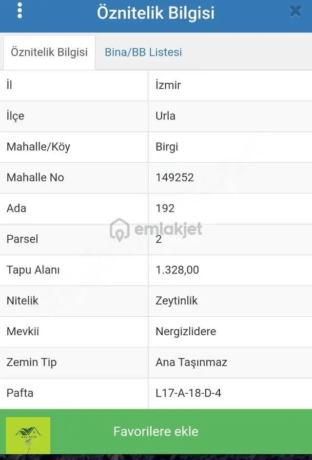 Urla Birgi'de Yatırım Fırsatı Tarla 3
