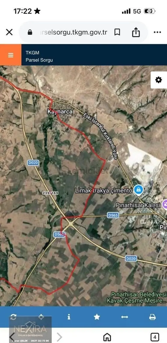 Kırklarelı Pınarhısar Kaynarca Akarlar’da Satılık Hısselı Tarla 5