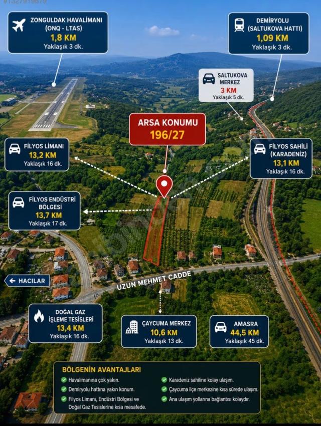 Sahibinden Çaycuma Saltukova'da 2.086 M² %30 Konut İmarlı Yatırımlık 4