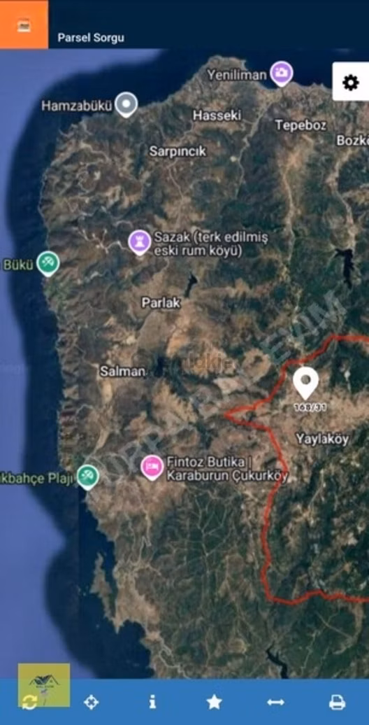 Karaburun Yayla Köy'de Satılık Tarla