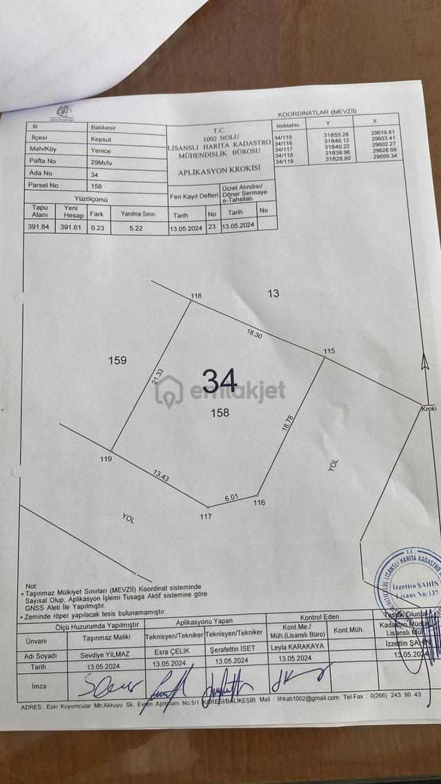 Kepsut Yenice'de Satılık 392 M² Konut İmarlı Arsa 2