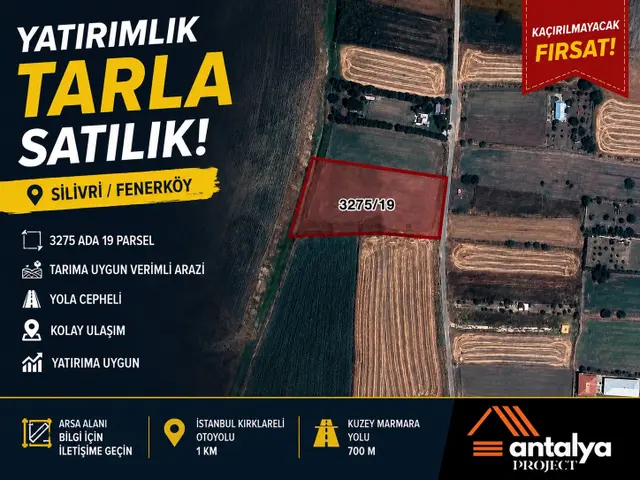 İstanbul Silivri Fenerköy'de İmara Yakın Yatırımlık Tarla 2