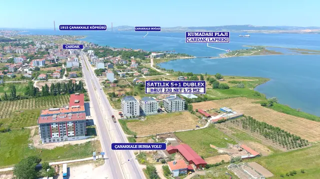 Lapseki Çardak'ta Boğaz Manzaralı 220 M2 Satılık Dubleks Daire 1