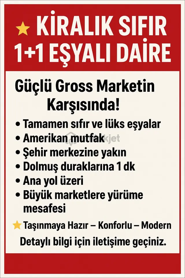 Sorgun Hanbaşı'nda Sıfır Eşyalı Kiralık 1+1 Daire 2