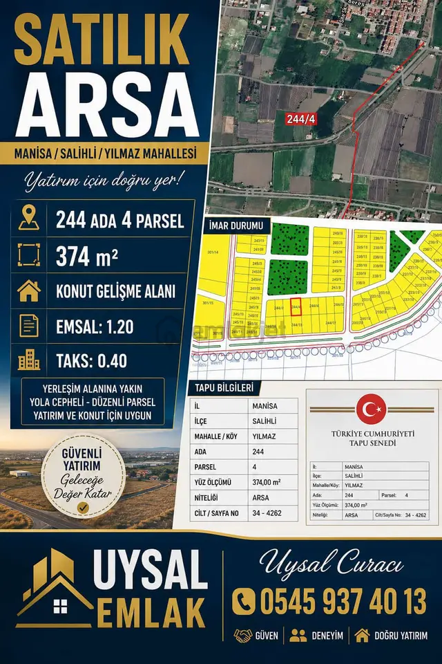 Yılmaz Mahallesi Satilik Arsa