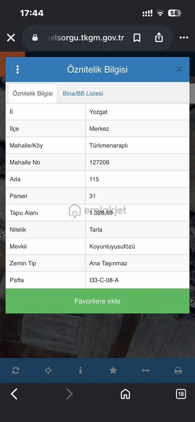Satılık Tarla Bahçeye Uygun 1