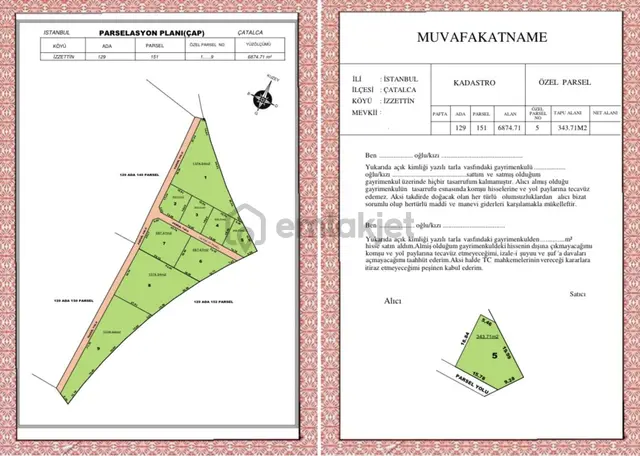 Çatalca İzzettin Mahallesinde Yatırımlık 344 M2 Arsa 1