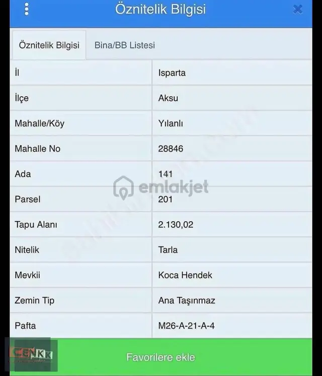 Isparta Aksu Yılanlı Köyü Satılık 3 Adet Bahçe 1