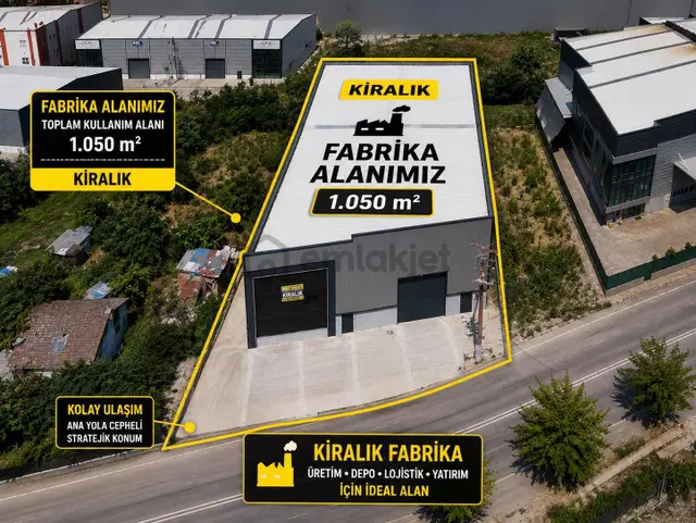 Turyap'tan Ana Caddede Bacalı Sanayi İmarlı Sıfır Tesis 1