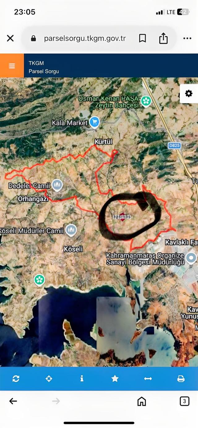 Kürtül Organize Sanayi Bölgesi Satılık Tarla Yatırıma Uygun 1