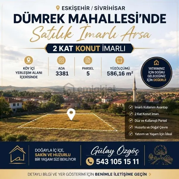 Dialog Piramit Eskişehir Dümrek İmarlı Satılık Tarla