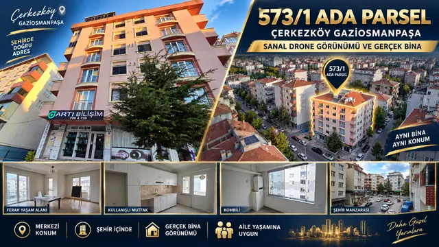 Şehrin Göbeğinde • 3. Kat • Yeni Boyalı • Ferah Ve Merkezi Daire