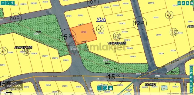 Canbulattan Arapçiftliğinde 1257 M² Satılık Arsa 1