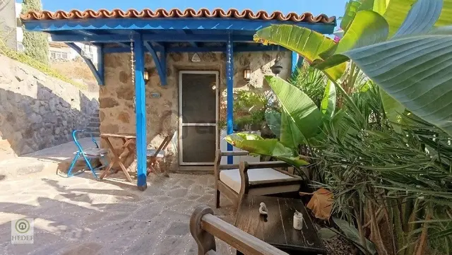 Bodrum Gürece Taştekkatlı Müstakil Sessizsakin Kuşcıvıltılı Terapigibi Eşyalı1+0 1