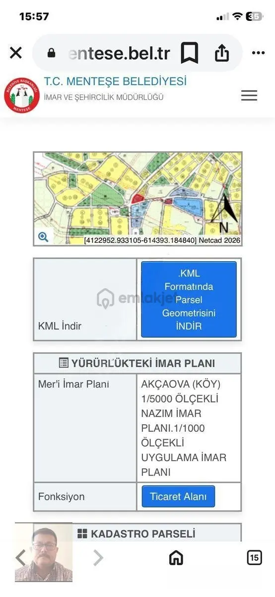 Muğla Menteşe Akcaovada Satılık Ticari İmarlı Arsamız Satılıktır