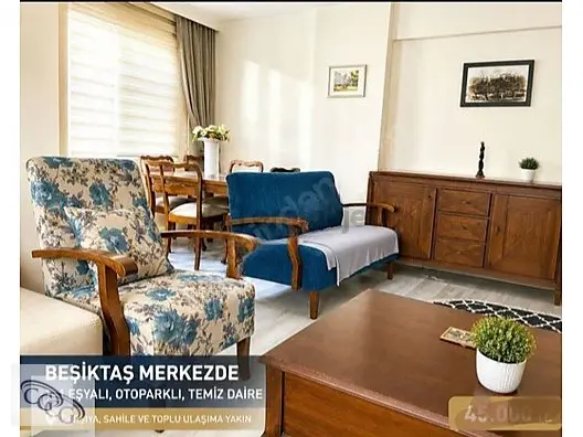 Beşiktaş Merkezde 2+1 Eşyalı,bakımlı, Otoparklı, Temiz Daire .