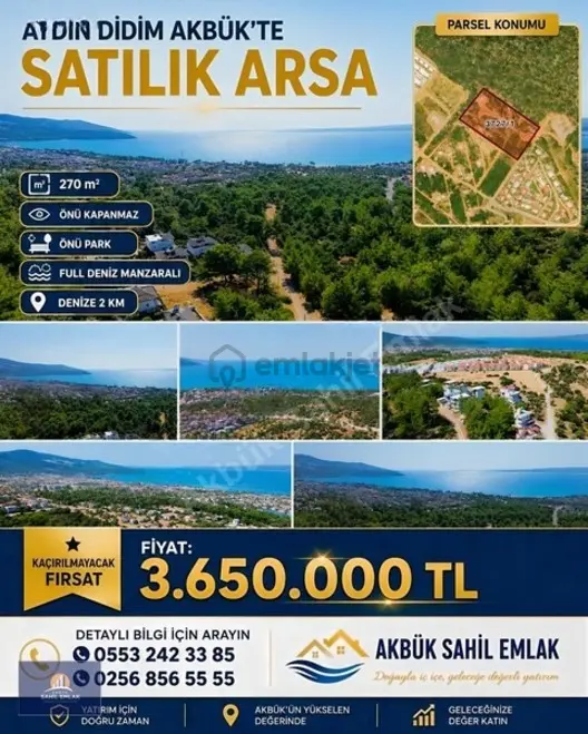 Full Deniz Manzaralı İmarlı Arsa